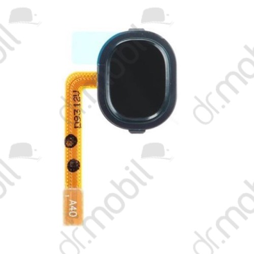 Gomb Samsung Galaxy A40 (SM-A405F) gomb flex átvezető (ujjlenyomat olvasó) fekete GH96-12484A